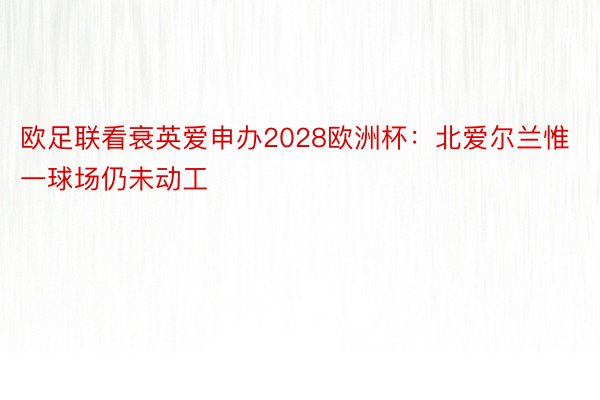 欧足联看衰英爱申办2028欧洲杯：北爱尔兰惟一球场仍未动工